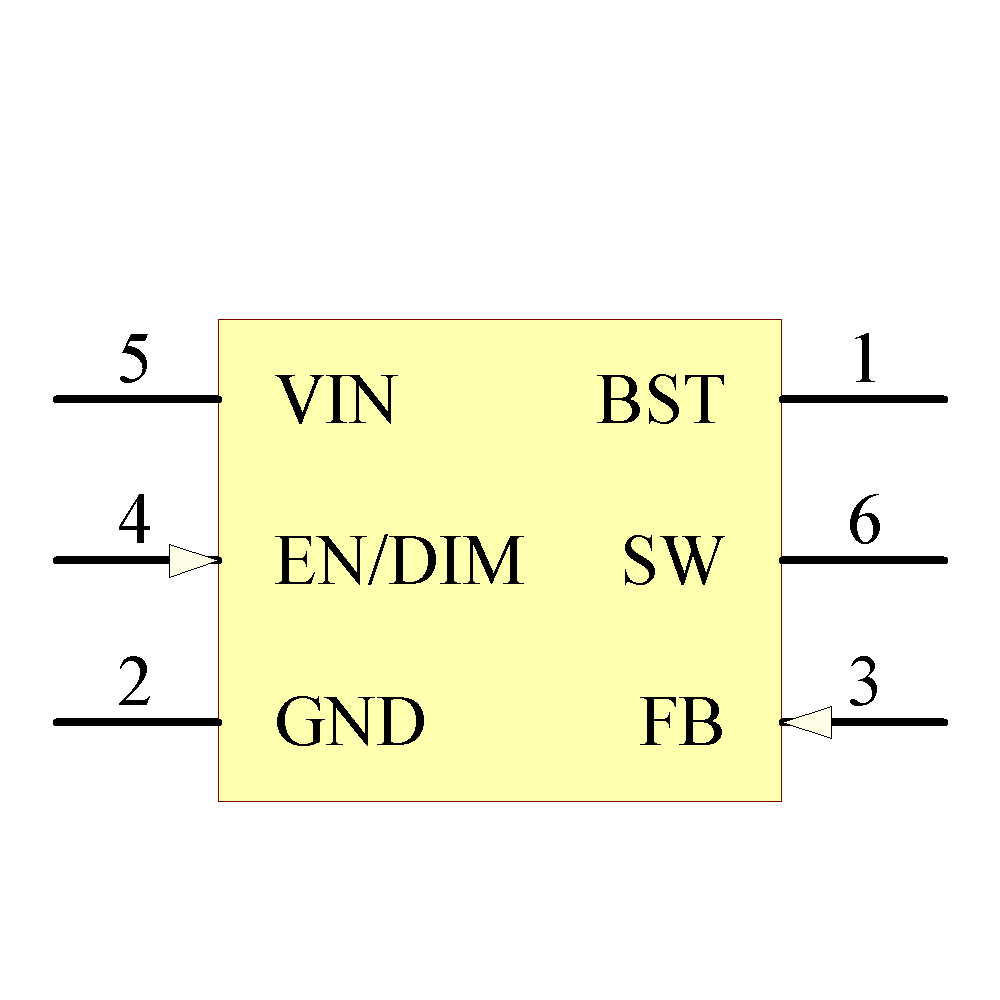 LM3405AXMK/NOPB Symbol - Texas Instruments