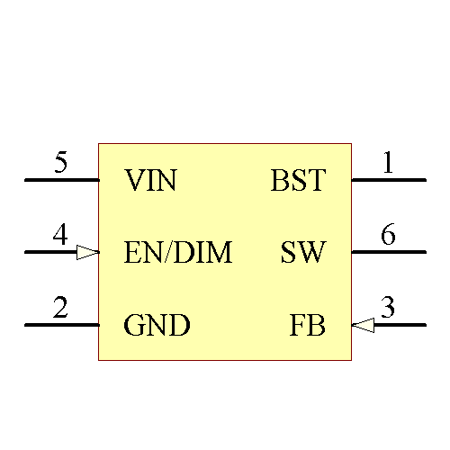 LM3405AXMK/NOPB Symbol - Texas Instruments