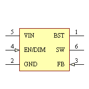 LM3405AXMK/NOPB Symbol - Texas Instruments