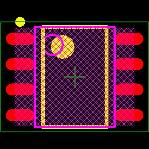 ISO7420FEDR Footprint - Texas Instruments