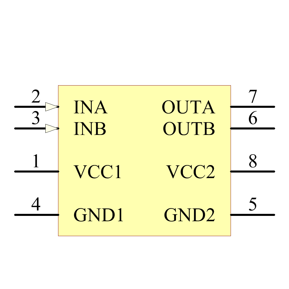 ISO7420FEDR Symbol - Texas Instruments