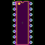 CD74HC4511E Footprint - Harris