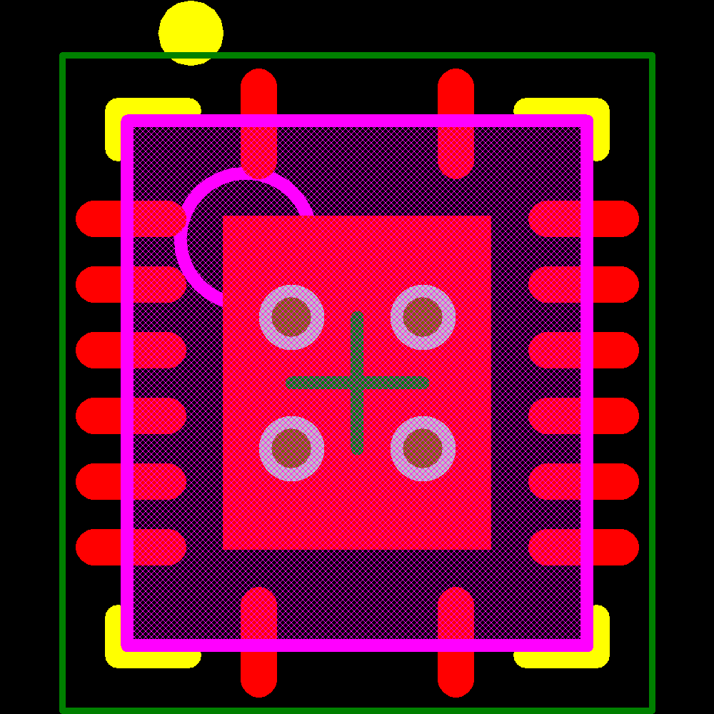 TLC59208FIRGYR Footprint - Texas Instruments