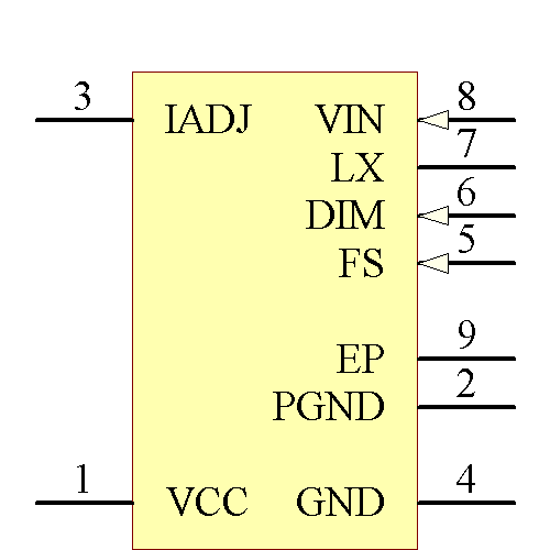 LM3414MRX/NOPB Symbol - Texas Instruments