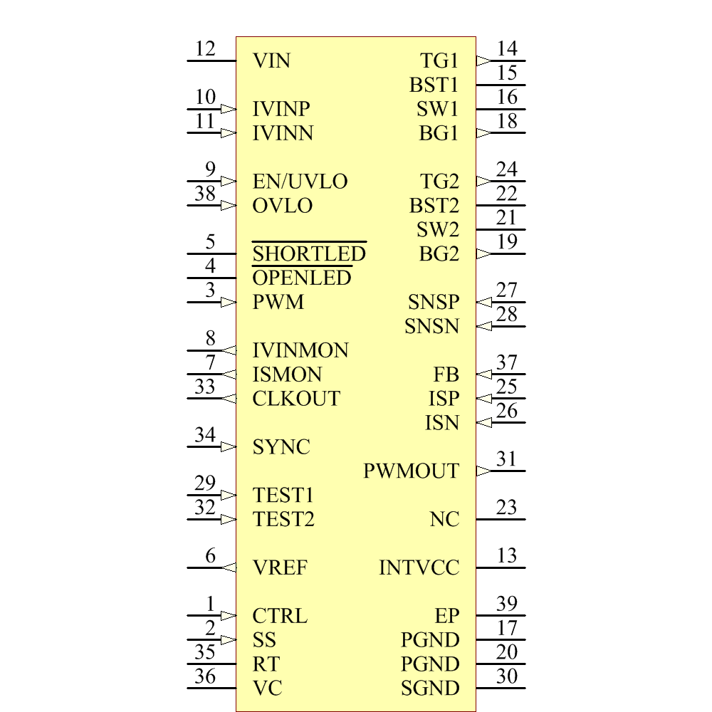 LT3791EFE#TRPBF Symbol - Analog Devices