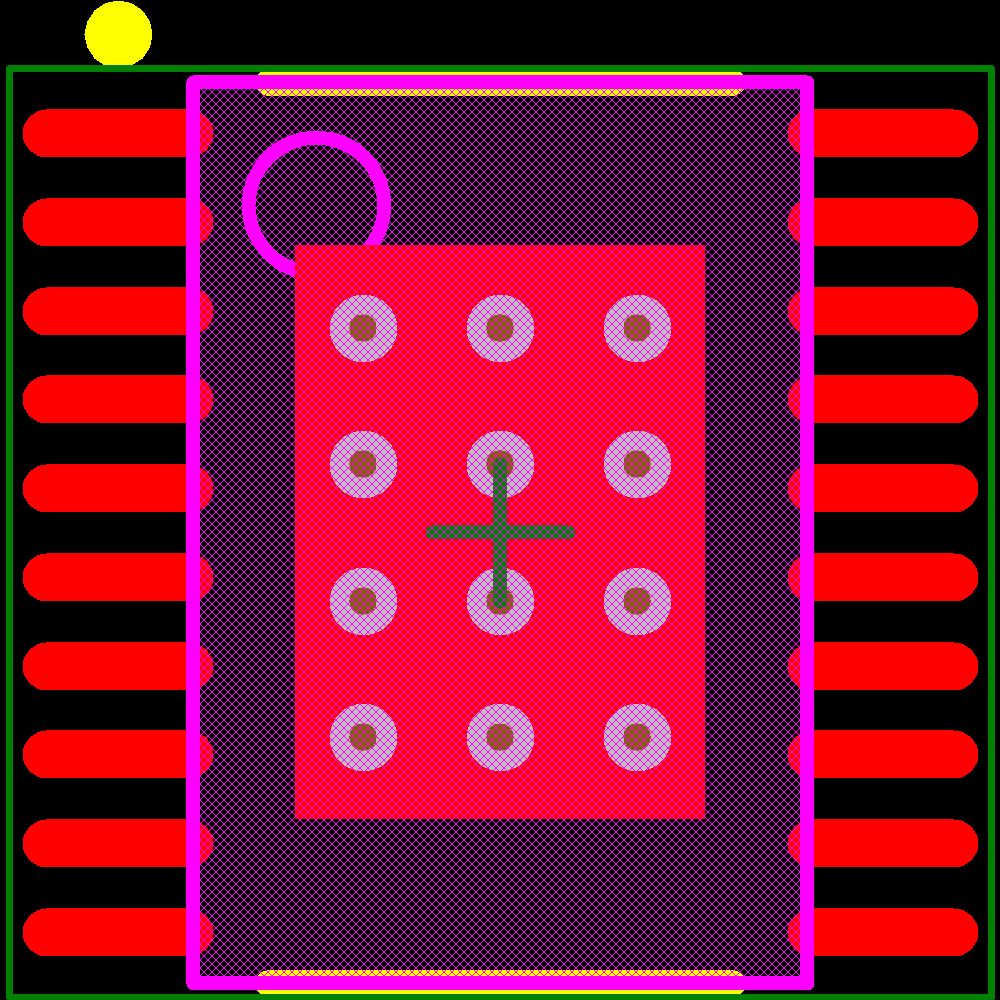 LM3424QMHX/NOPB Footprint - Texas Instruments