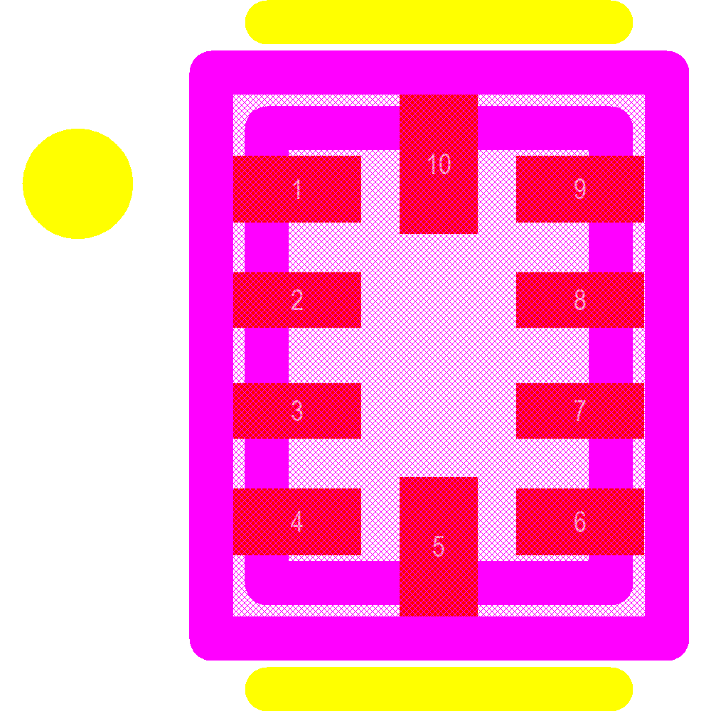 TS3USB3000RSER Footprint - Texas Instruments