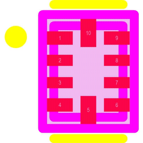 TS3USB3000RSER Footprint - Texas Instruments