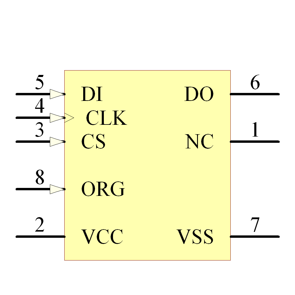 93LC46CX-E/SN Symbol - Microchip