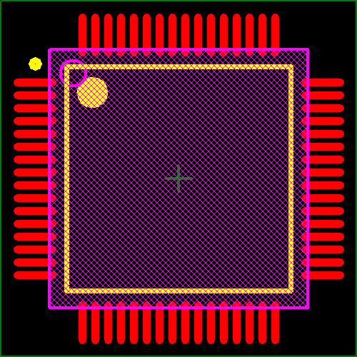 PIC18F6525-I/PT Footprint - Microchip