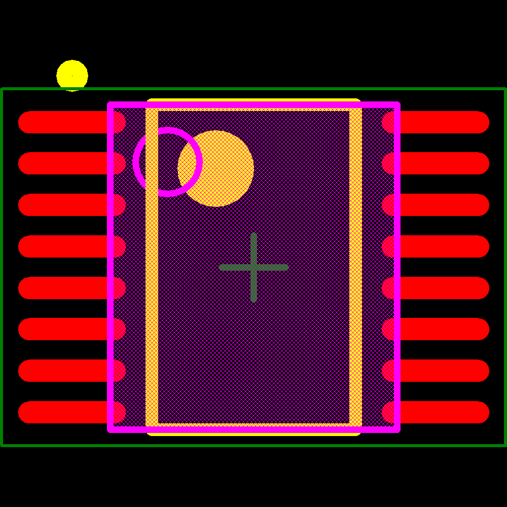 TLC5916IPW Footprint - Texas Instruments