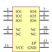 TPD6E001RSFRG4 Symbol - Texas Instruments