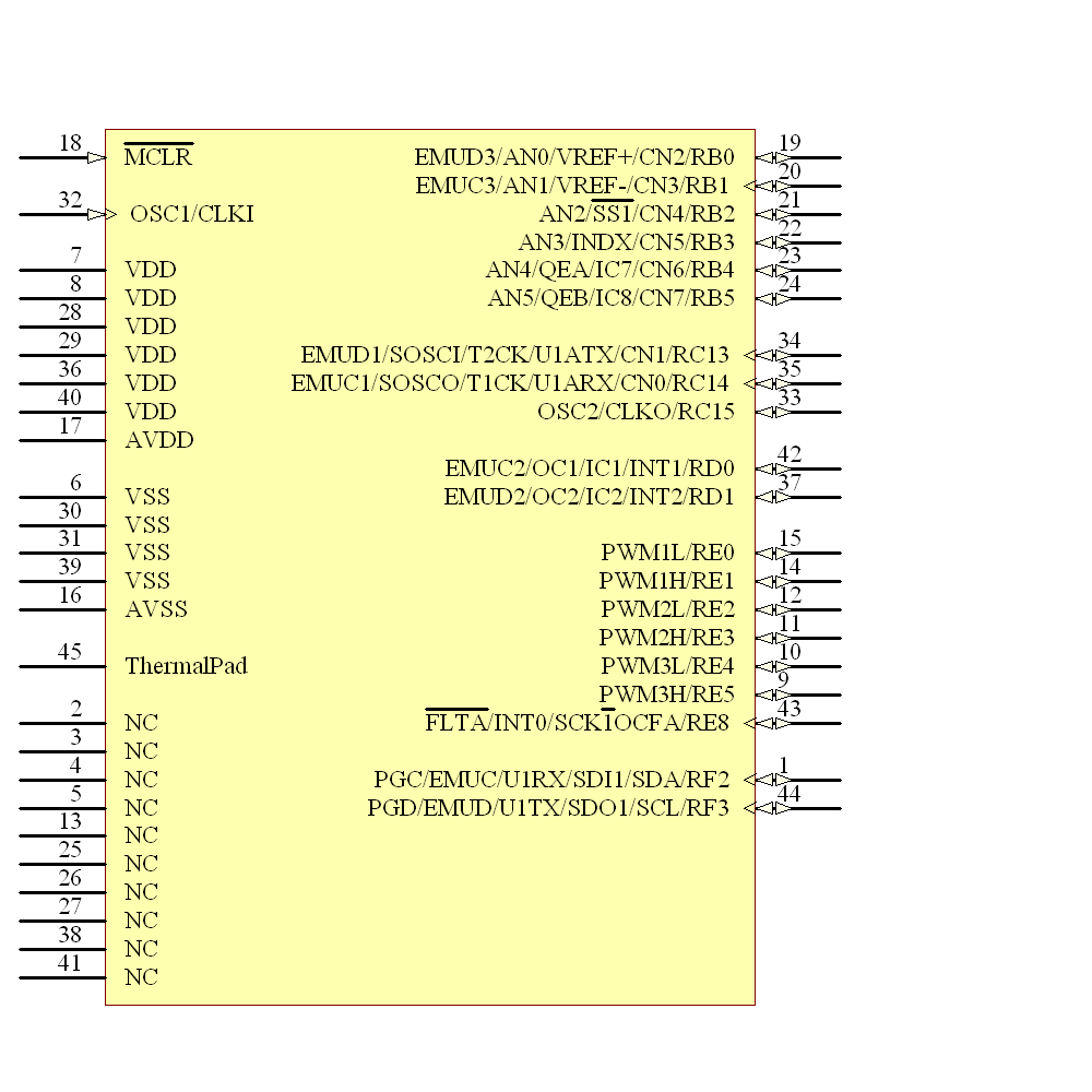 DSPIC30F3010T-30I/ML Symbol - Microchip