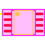 IS25LP064A-JBLE Footprint - ISSI