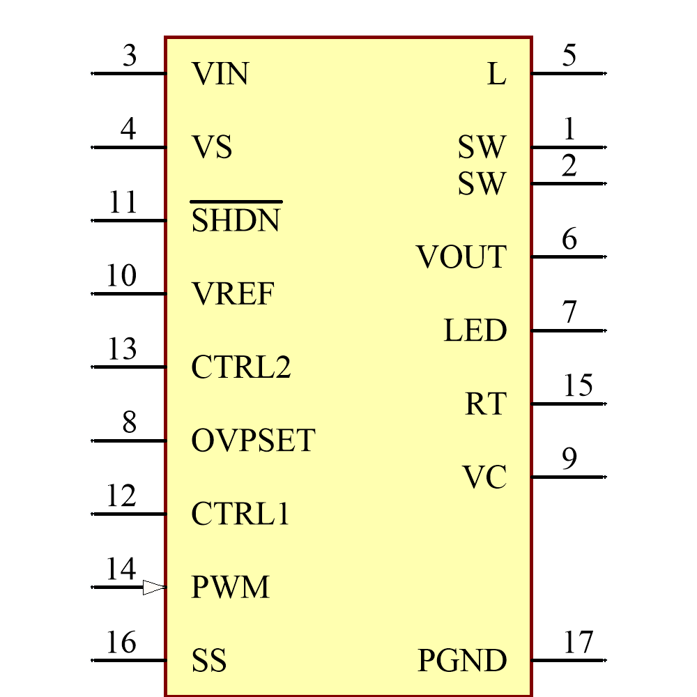 LT3478EFE-1#PBF Symbol - Analog Devices