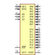 PCF8575DBQRG4 Symbol - Texas Instruments